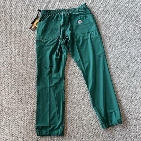Carhartt Men's Small Short Force Rugged Flex Straight Leg Scrub Pants Green NWT - Picture 8 of 9